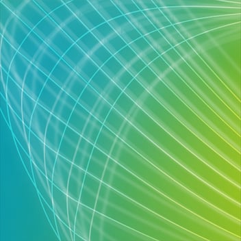 Abstract blue and green gradient with curved white lines.